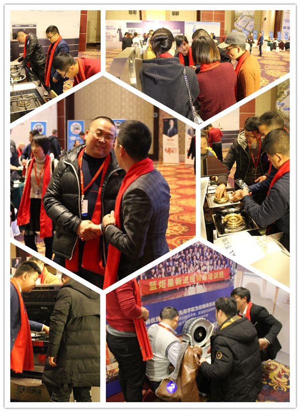 (有貴賓在了解產(chǎn)品，也有貴賓激動地和錢總握手)