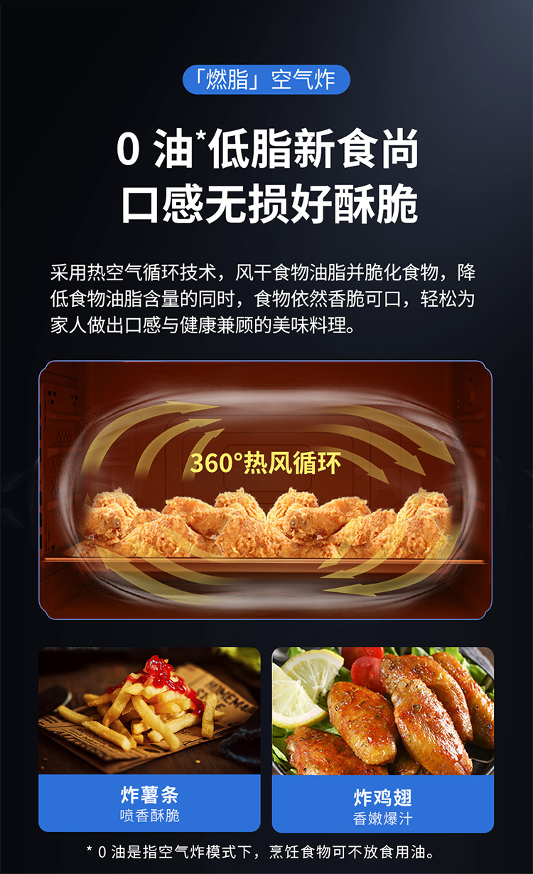 蒸烤集成灶360&deg;熱風(fēng)循環(huán)